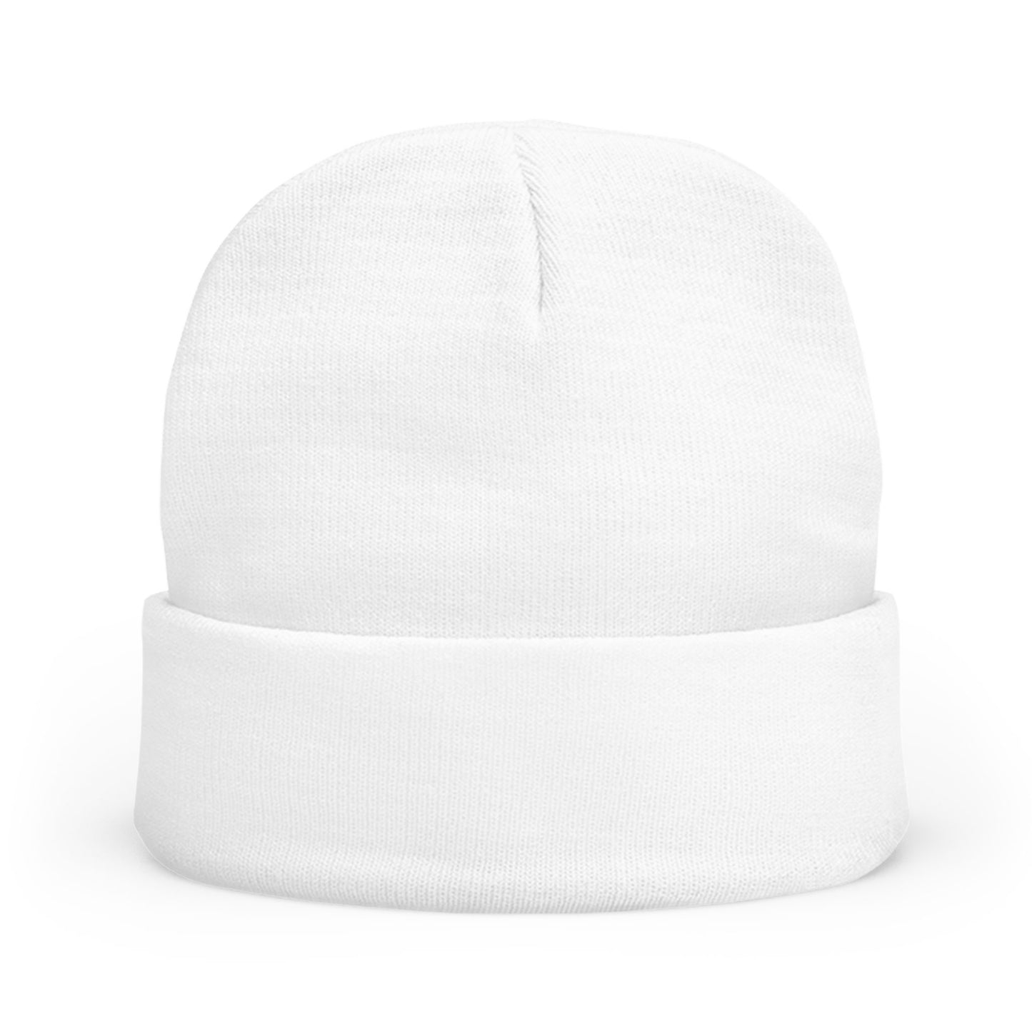 "Built Under Pressure" Black on White Knit Beanie