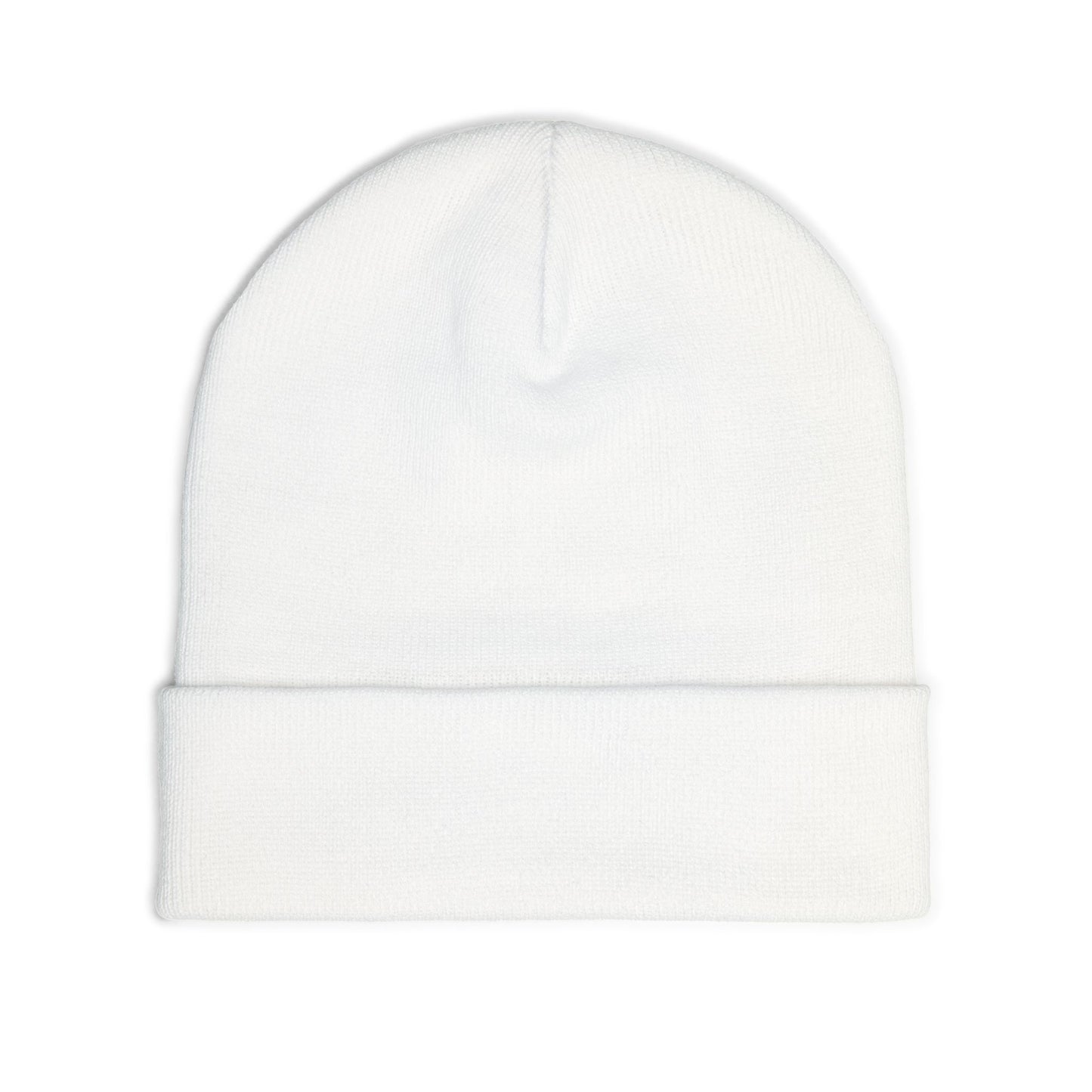 "Built Under Pressure" Black on White Knit Beanie